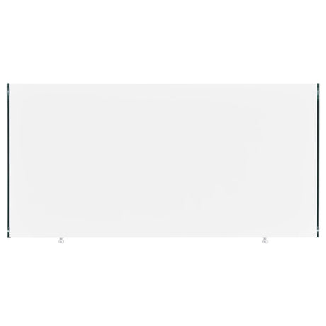 Dobrev Glossy White/Clear 2-Drawer Writing Desk by Coaster at Eve Furniture