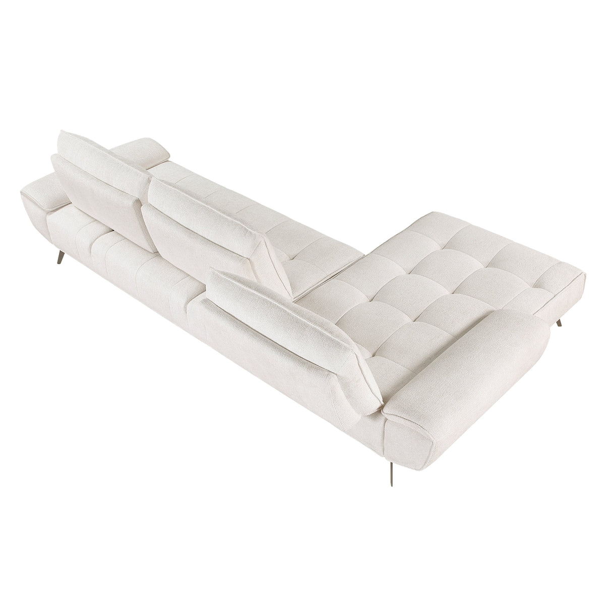 Dominic Beige 2-Piece Sectional with Left Chaise and Dual-position Backs by Homelegance at Eve Furniture