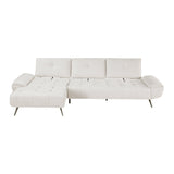 Dominic Beige 2-Piece Sectional with Left Chaise and Dual-position Backs by Homelegance at Eve Furniture