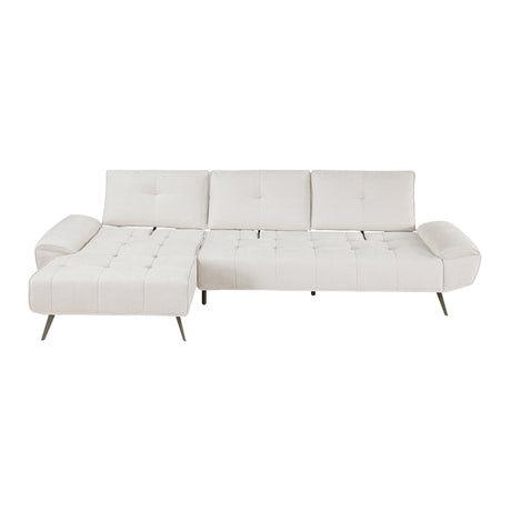 Dominic Beige 2-Piece Sectional with Left Chaise and Dual-position Backs by Homelegance at Eve Furniture
