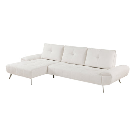 Dominic Beige 2-Piece Sectional with Left Chaise and Dual-position Backs by Homelegance at Eve Furniture