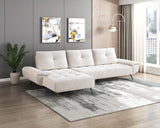 Dominic Beige 2-Piece Sectional with Left Chaise and Dual-position Backs by Homelegance at Eve Furniture