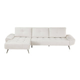 Dominic Beige 2-Piece Sectional with Left Chaise and Dual-position Backs by Homelegance at Eve Furniture
