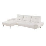Dominic Beige 2-Piece Sectional with Left Chaise and Dual-position Backs by Homelegance at Eve Furniture