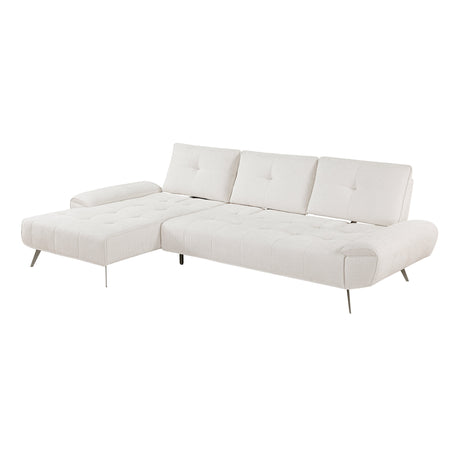 Dominic Beige 2-Piece Sectional with Left Chaise and Dual-position Backs by Homelegance at Eve Furniture