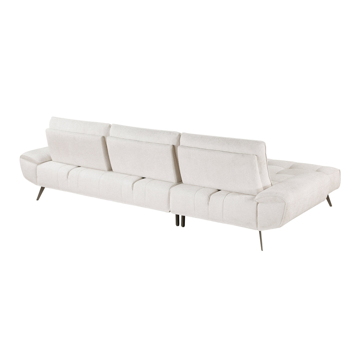 Dominic Beige 2-Piece Sectional with Left Chaise and Dual-position Backs by Homelegance at Eve Furniture