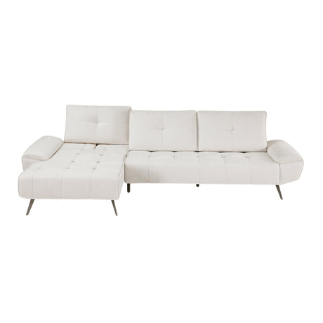 Dominic Beige 2-Piece Sectional with Left Chaise and Dual-position Backs by Homelegance at Eve Furniture