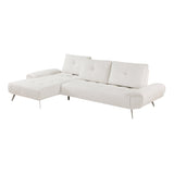 Dominic Beige 2-Piece Sectional with Left Chaise and Dual-position Backs by Homelegance at Eve Furniture