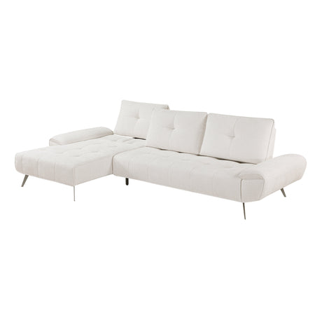 Dominic Beige 2-Piece Sectional with Left Chaise and Dual-position Backs by Homelegance at Eve Furniture