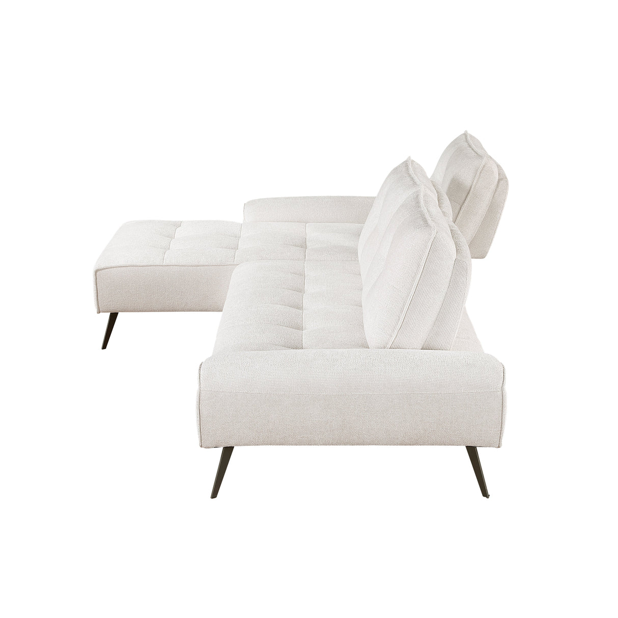 Dominic Beige 2-Piece Sectional with Left Chaise and Dual-position Backs by Homelegance at Eve Furniture