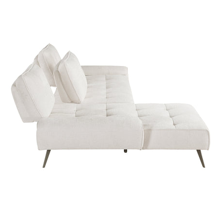Dominic Beige 2-Piece Sectional with Left Chaise and Dual-position Backs by Homelegance at Eve Furniture