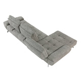 Dominic Dark Gray 2-Piece Sectional with Left Chaise and Dual-position Backs by Homelegance at Eve Furniture