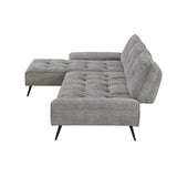 Dominic Dark Gray 2-Piece Sectional with Left Chaise and Dual-position Backs by Homelegance at Eve Furniture