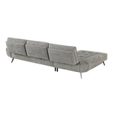 Dominic Dark Gray 2-Piece Sectional with Left Chaise and Dual-position Backs by Homelegance at Eve Furniture