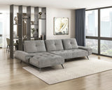 Dominic Dark Gray 2-Piece Sectional with Left Chaise and Dual-position Backs by Homelegance at Eve Furniture