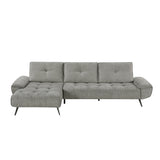 Dominic Dark Gray 2-Piece Sectional with Left Chaise and Dual-position Backs by Homelegance at Eve Furniture