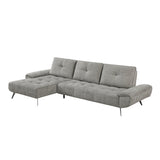 Dominic Dark Gray 2-Piece Sectional with Left Chaise and Dual-position Backs by Homelegance at Eve Furniture