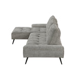 Dominic Dark Gray 2-Piece Sectional with Left Chaise and Dual-position Backs by Homelegance at Eve Furniture
