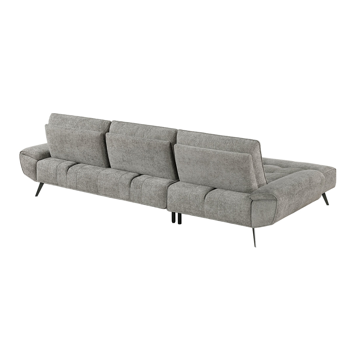 Dominic Dark Gray 2-Piece Sectional with Left Chaise and Dual-position Backs by Homelegance at Eve Furniture