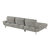 Dominic Dark Gray 2-Piece Sectional with Left Chaise and Dual-position Backs by Homelegance at Eve Furniture