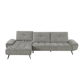Dominic Dark Gray 2-Piece Sectional with Left Chaise and Dual-position Backs by Homelegance at Eve Furniture
