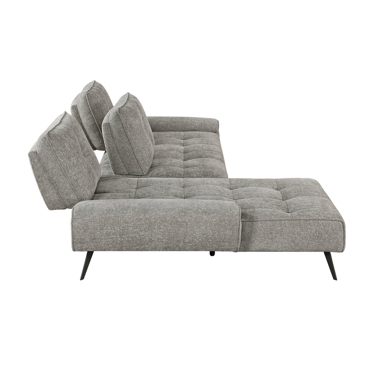 Dominic Dark Gray 2-Piece Sectional with Left Chaise and Dual-position Backs by Homelegance at Eve Furniture