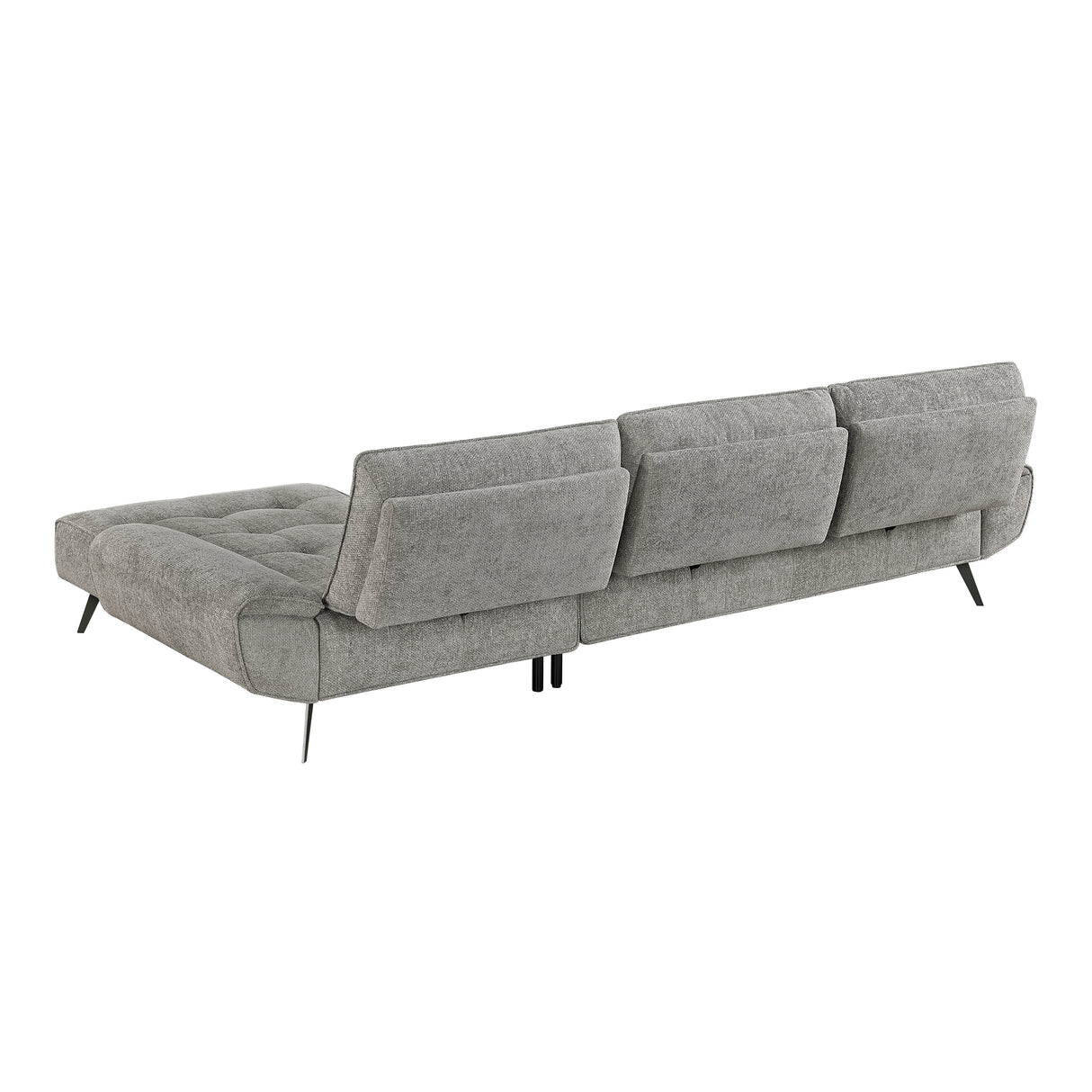 Dominic Dark Gray 2-Piece Sectional with Right Chaise and Dual-position Backs by Homelegance at Eve Furniture