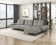 Dominic Dark Gray 2-Piece Sectional with Right Chaise and Dual-position Backs by Homelegance at Eve Furniture