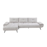 Dominic Light Gray 2-Piece Sectional with Left Chaise and Dual-position Backs by Homelegance at Eve Furniture