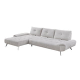 Dominic Light Gray 2-Piece Sectional with Left Chaise and Dual-position Backs by Homelegance at Eve Furniture