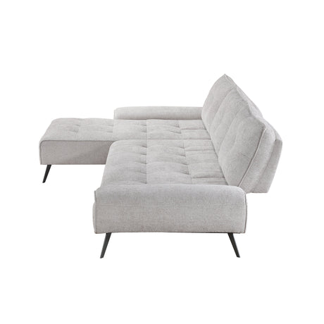 Dominic Light Gray 2-Piece Sectional with Left Chaise and Dual-position Backs by Homelegance at Eve Furniture