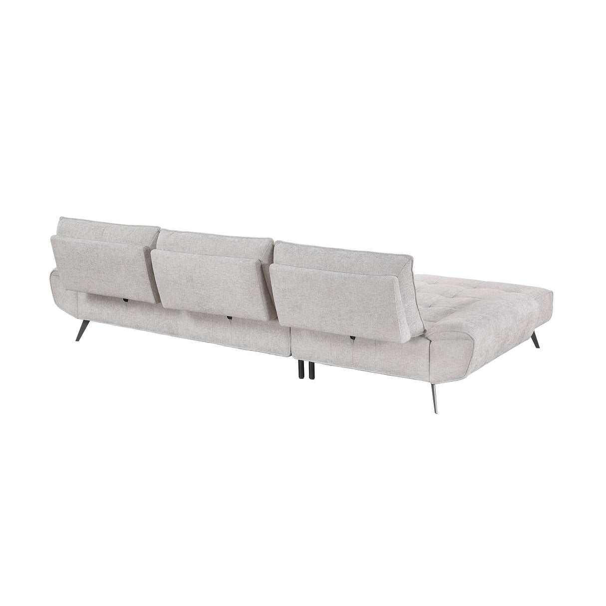 Dominic Light Gray 2-Piece Sectional with Left Chaise and Dual-position Backs by Homelegance at Eve Furniture