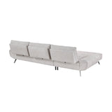 Dominic Light Gray 2-Piece Sectional with Left Chaise and Dual-position Backs by Homelegance at Eve Furniture