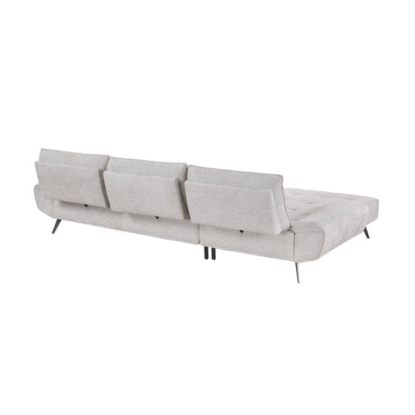 Dominic Light Gray 2-Piece Sectional with Left Chaise and Dual-position Backs by Homelegance at Eve Furniture