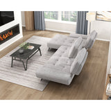 Dominic Light Gray 2-Piece Sectional with Left Chaise and Dual-position Backs by Homelegance at Eve Furniture