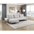 Dominic Light Gray 2-Piece Sectional with Left Chaise and Dual-position Backs by Homelegance at Eve Furniture