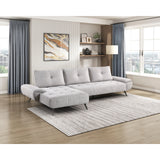 Dominic Light Gray 2-Piece Sectional with Left Chaise and Dual-position Backs by Homelegance at Eve Furniture