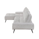 Dominic Light Gray 2-Piece Sectional with Left Chaise and Dual-position Backs by Homelegance at Eve Furniture