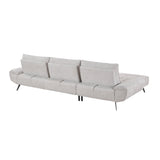 Dominic Light Gray 2-Piece Sectional with Left Chaise and Dual-position Backs by Homelegance at Eve Furniture