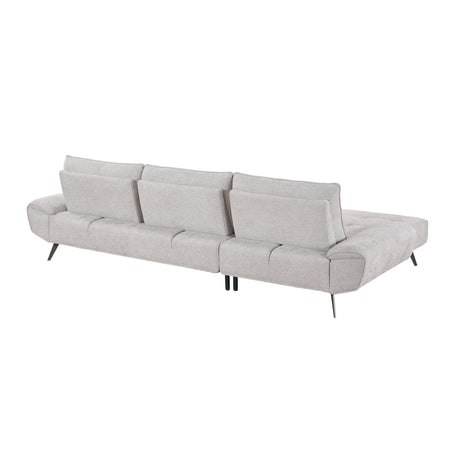 Dominic Light Gray 2-Piece Sectional with Left Chaise and Dual-position Backs by Homelegance at Eve Furniture