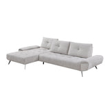 Dominic Light Gray 2-Piece Sectional with Left Chaise and Dual-position Backs by Homelegance at Eve Furniture