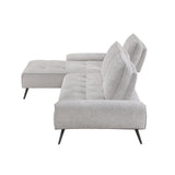 Dominic Light Gray 2-Piece Sectional with Left Chaise and Dual-position Backs by Homelegance at Eve Furniture