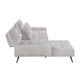 Dominic Light Gray 2-Piece Sectional with Left Chaise and Dual-position Backs by Homelegance at Eve Furniture