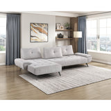 Dominic Light Gray 2-Piece Sectional with Left Chaise and Dual-position Backs by Homelegance at Eve Furniture