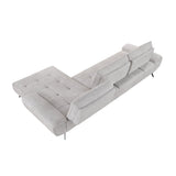 Dominic Light Gray 2-Piece Sectional with Right Chaise and Dual-position Backs by Homelegance at Eve Furniture