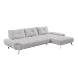 Dominic Light Gray 2-Piece Sectional with Right Chaise and Dual-position Backs by Homelegance at Eve Furniture