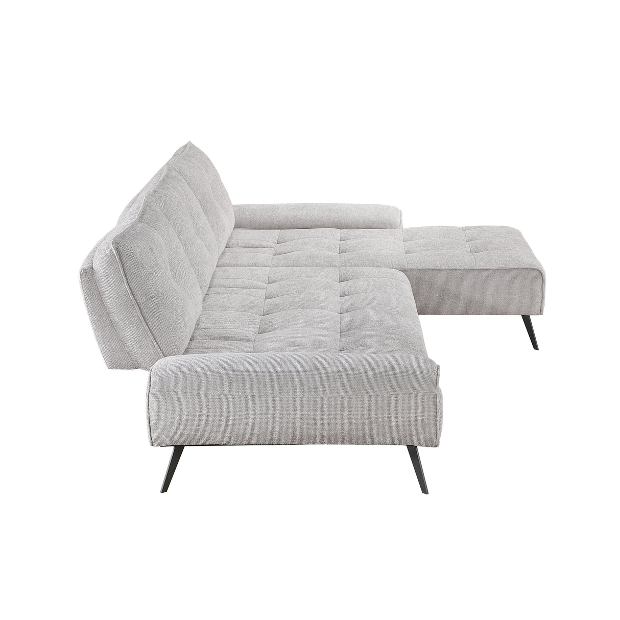 Dominic Light Gray 2-Piece Sectional with Right Chaise and Dual-position Backs by Homelegance at Eve Furniture