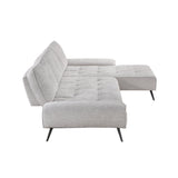 Dominic Light Gray 2-Piece Sectional with Right Chaise and Dual-position Backs by Homelegance at Eve Furniture