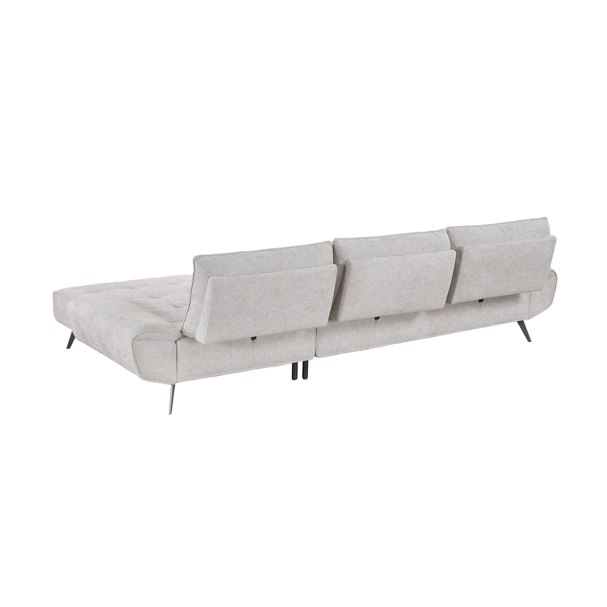 Dominic Light Gray 2-Piece Sectional with Right Chaise and Dual-position Backs by Homelegance at Eve Furniture
