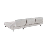 Dominic Light Gray 2-Piece Sectional with Right Chaise and Dual-position Backs by Homelegance at Eve Furniture